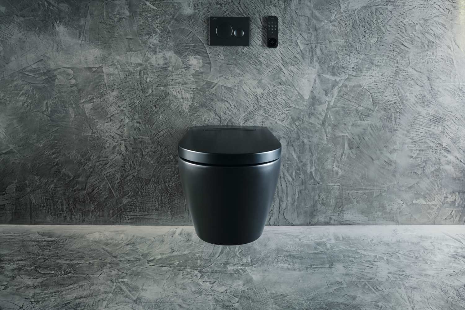 Modernes Badezimmer mit LAUFEN Cleanet Dusch-WC